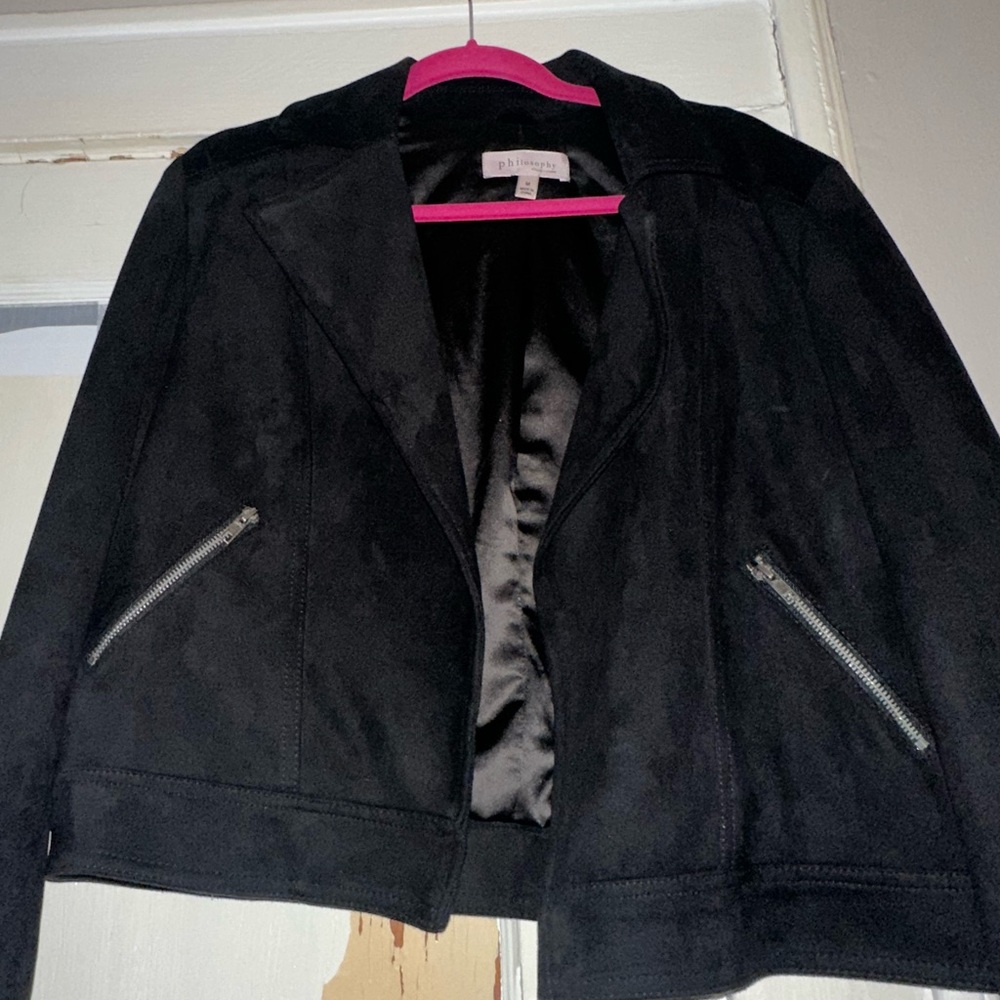 Philosophy Black Cropped Jacket Blazers & Suit Jackets